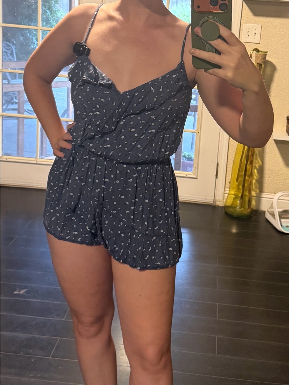 Arizona Jean Company Blue and White Printed Top